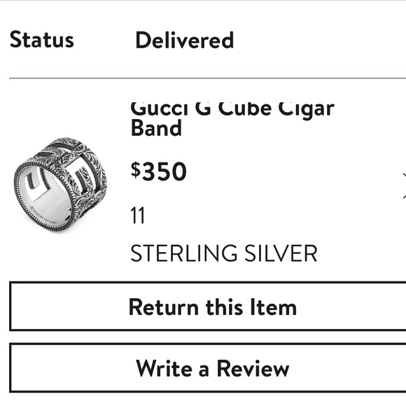 GUCCI cigar band ring size 9 NWT - Picture 4 of 4